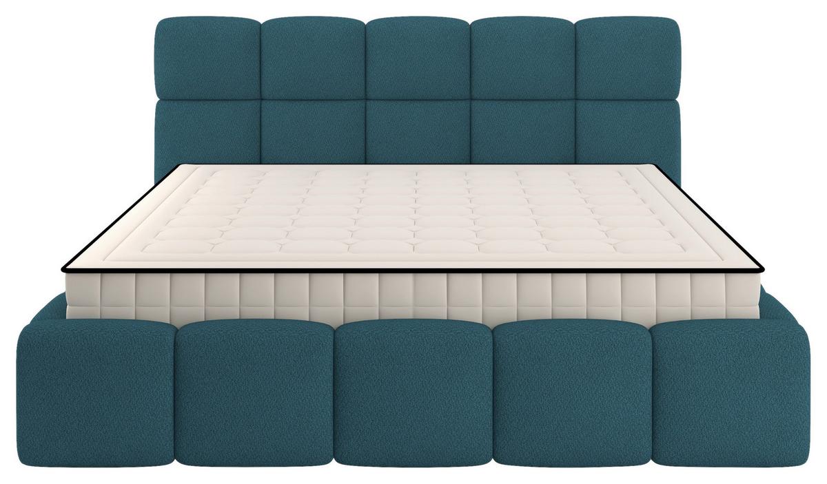 Polsterbett Cloudy M. Matratze Türkis, Lf: 180x200 Cm - Türkis, Trend, Holz/Holzwerkstoff (180/200cm) - Luca Bessoni