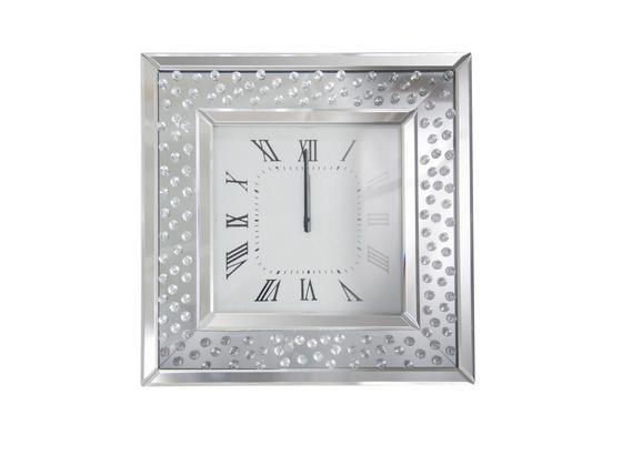 Nástenné Hodiny Crystal - strieborná, Moderný, kompozitné drevo/sklo (50,5/50,5/5,3cm) - Mömax modern living Nástenné Hodiny Crystal - strieborná, Moderný, kompozitné drevo/sklo (50,5/50,5/5,3cm) - Mömax modern living