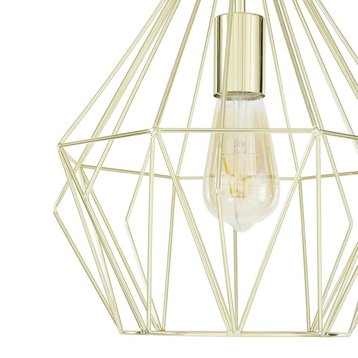 Závesná lampa Skelleton 30/110 cm, 60 Watt - zlatá, kov (30/110cm) - Modern Living