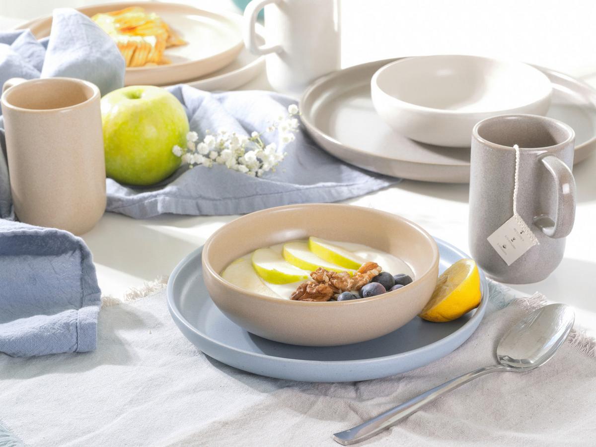 Kombiservice Uno Nordic, Creme, 16-Tlg. - Sandfarben/Creme, Basics, Keramik - Creatable