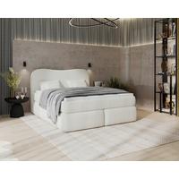 Boxspringbett Mit Topper 180x200 Isla - Beige/Buchefarben, Basics, Holz/Holzwerkstoff (180/200cm) - Livetastic