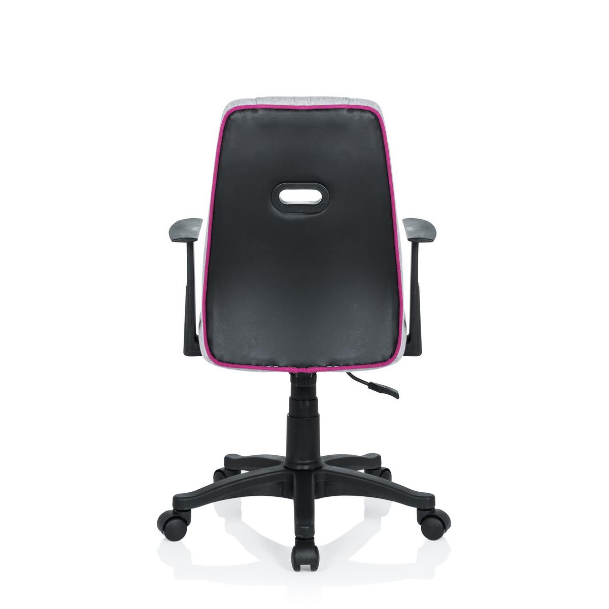 Jugenddrehstuhl Kiddy Extra Pink/grau - Pink/Schwarz, Basics, Kunststoff (55/95-105/45cm) - MID.YOU