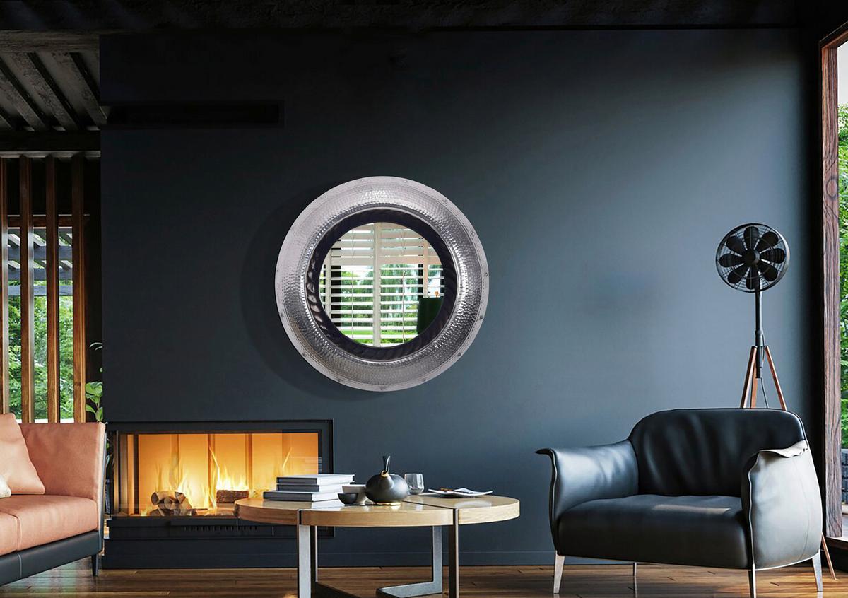 Wandspiegel Silberfarben B: 74 cm - Silberfarben, Design, Glas/Metall (74/74/9cm) - MID.YOU