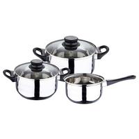 Sada hrnců Berta, 5-dílný set - čiré/barvy nerez oceli, Konvenční, kov/sklo - Based