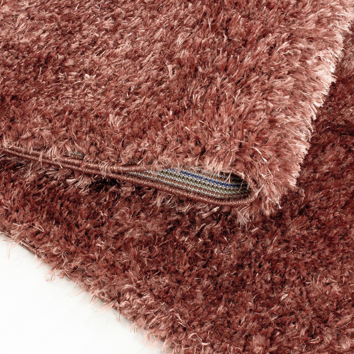 Hochflor Teppich Kupfer Brilliant Rund Ø 160 cm - Kupferfarben, Basics, Textil (160cm)