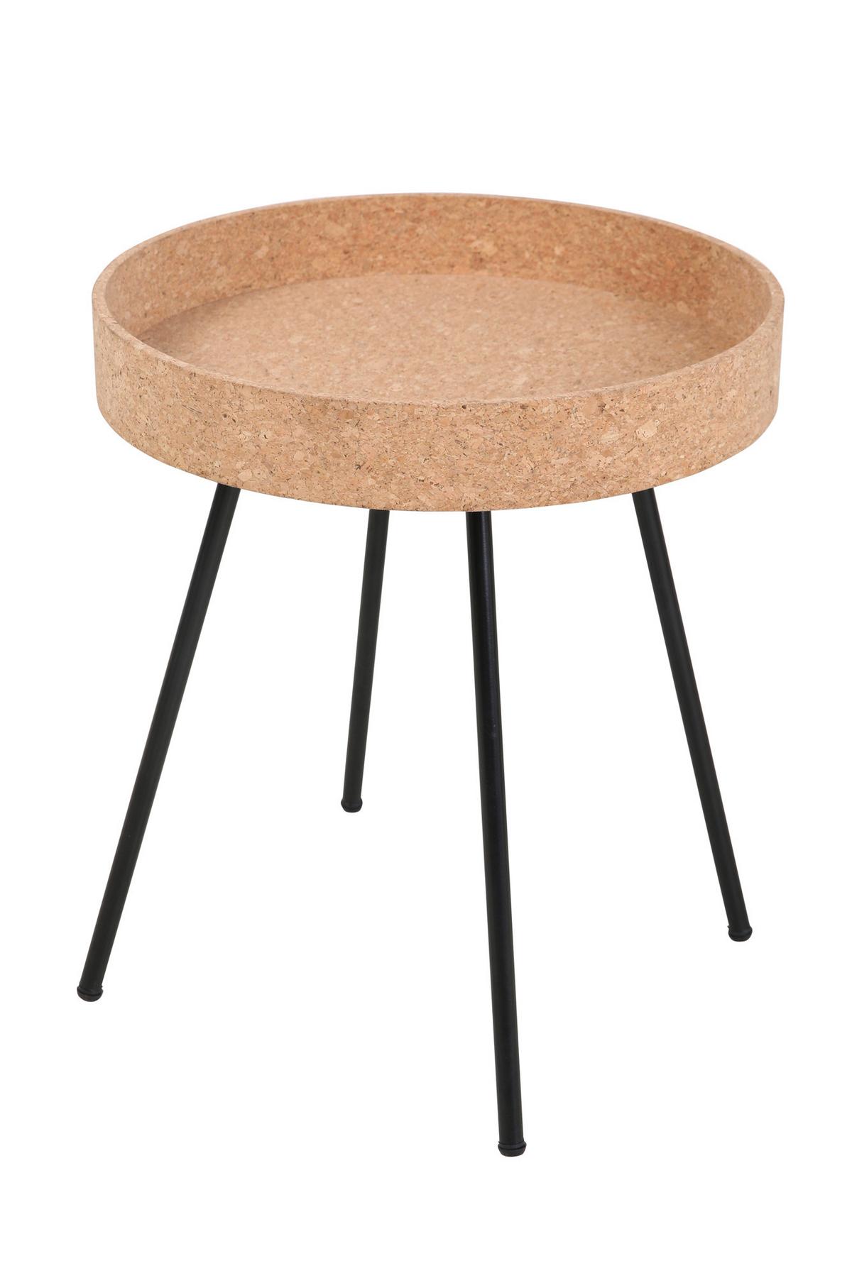 Beistelltischset Naturfarben/schwarz B: 45 Cm - Schwarz/Naturfarben, Design, Holz/Holzwerkstoff (45-38/45-38/50-45cm) - Livetastic