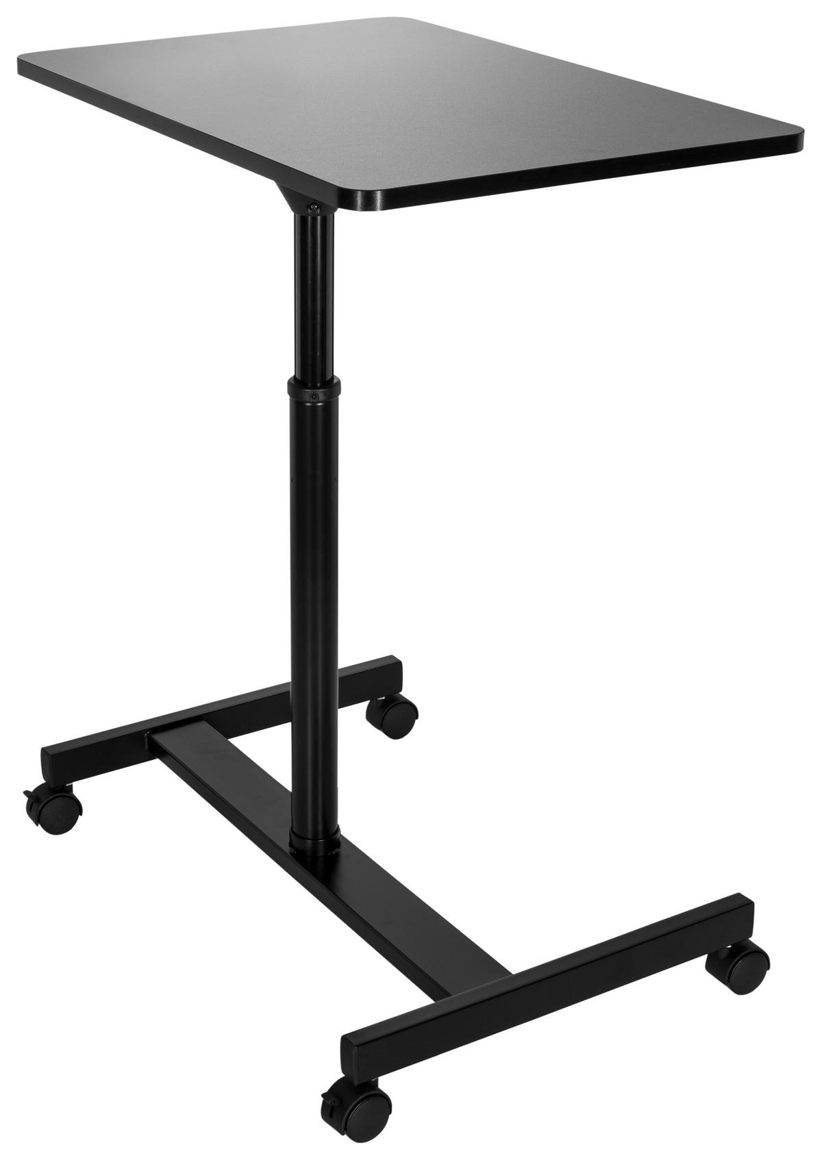 Stehpult Stand Vm-su Höhenverstellbar Schwarz - Schwarz, Basics, Holzwerkstoff/Metall (70/48/80-114cm) - MID.YOU