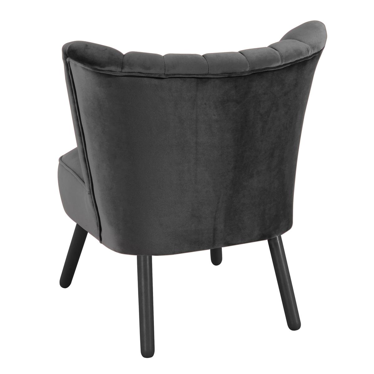 Polsterstuhl Alessandro Anthrazit, Holz-Beine - Anthrazit/Schwarz, Design, Textil (70/80/66cm) - Max Winzer