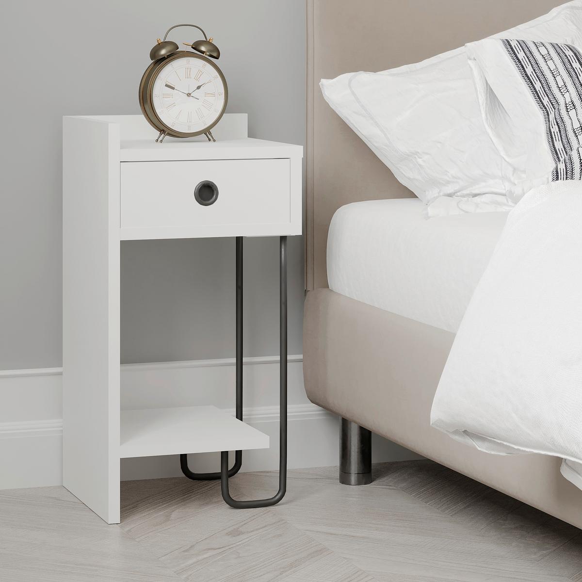 Kindernachtkästchen Sirius Weiß B: 32 Cm - Weiß, Design, Holzwerkstoff (32/61/30cm) - Livetastic