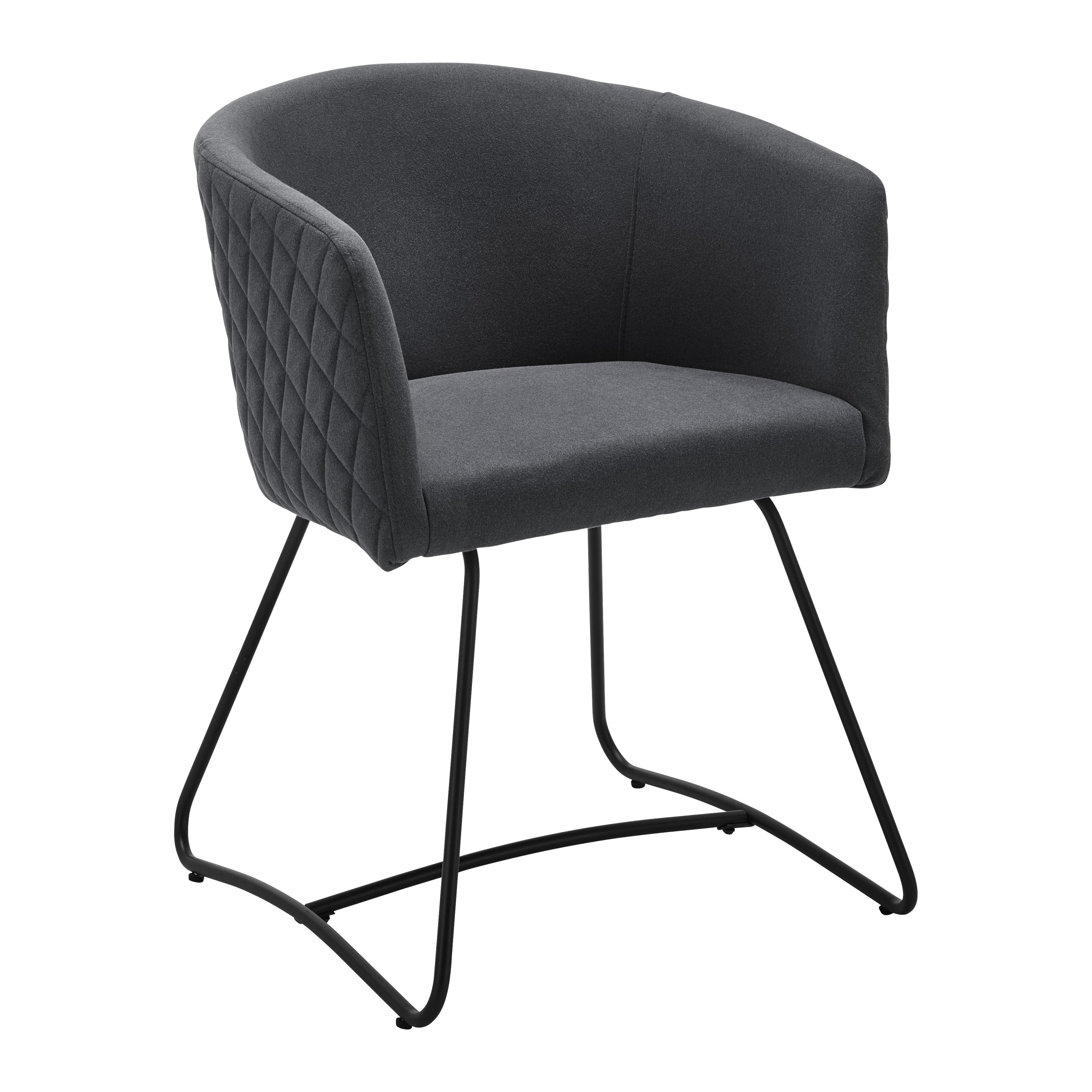 Stolička IVA sivá - čierna/sivá, Modern, kov/textil (55/76/57cm) - Bessagi Home