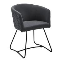 Stolička IVA sivá - čierna/sivá, Modern, kov/textil (55/76/57cm) - Bessagi Home