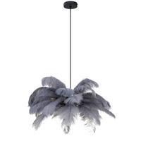 Hängeleuchte Fedi Grau/Schwarz max. 3 Watt - šedá/černá, Moderní, kov/textil (55/55/120cm) - Mömax