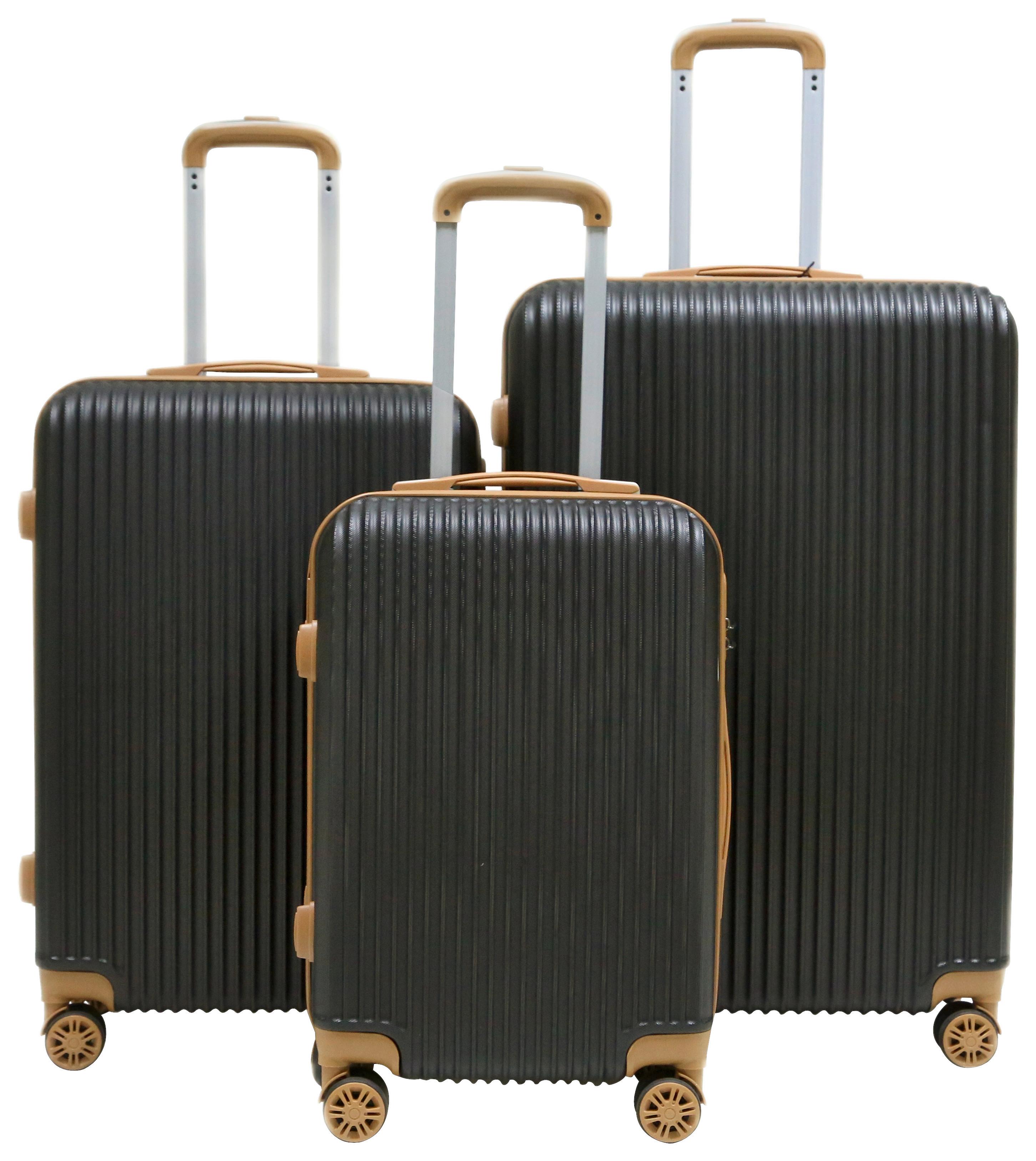 REISEKOFFERSET CHRISTIAN - Schwarz/Braun, KONVENTIONELL, Kunststoff/Textil - James Wood