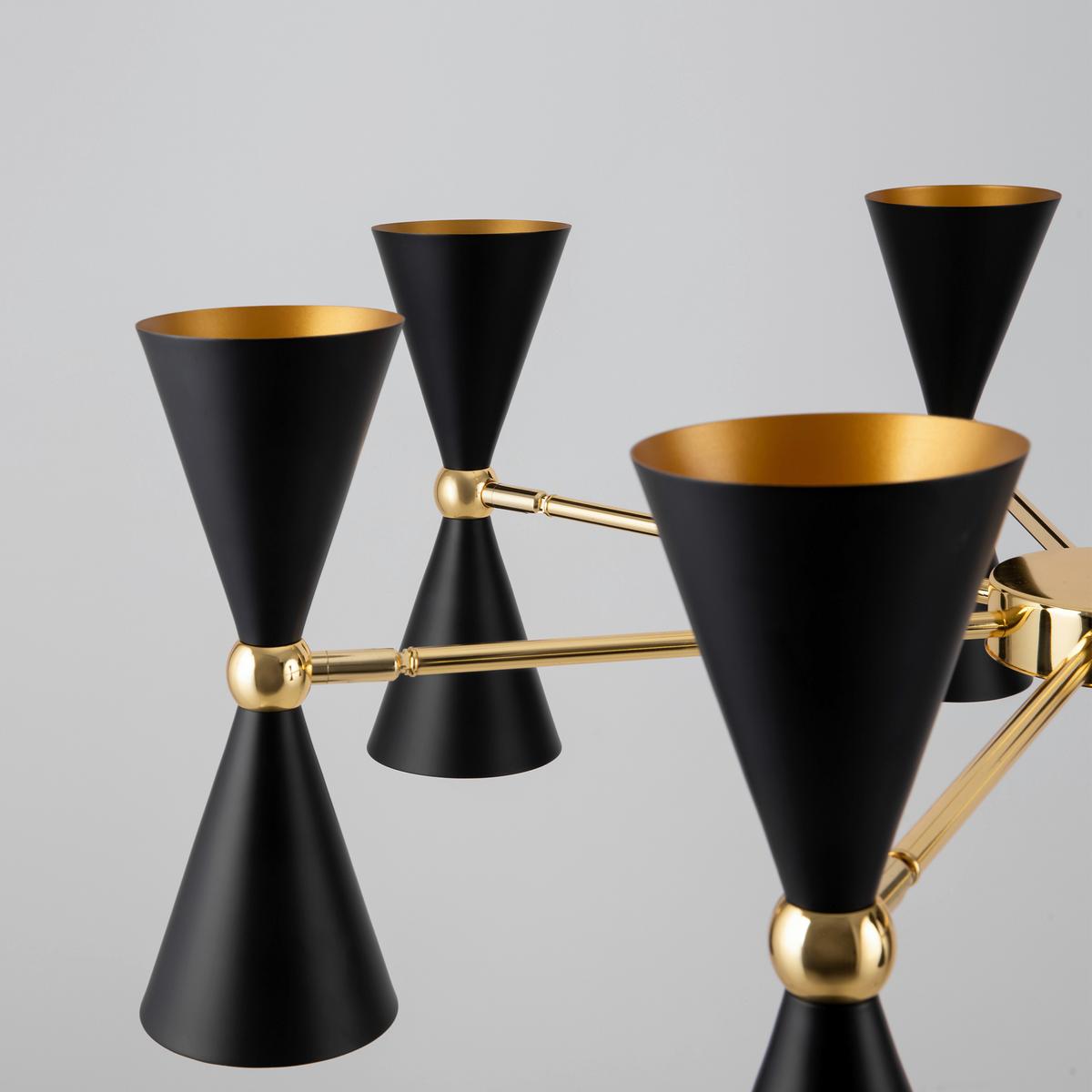 Pendelleuchte Vesper - Goldfarben/Schwarz, Trend, Metall (91/32/91cm) - MAYTONI