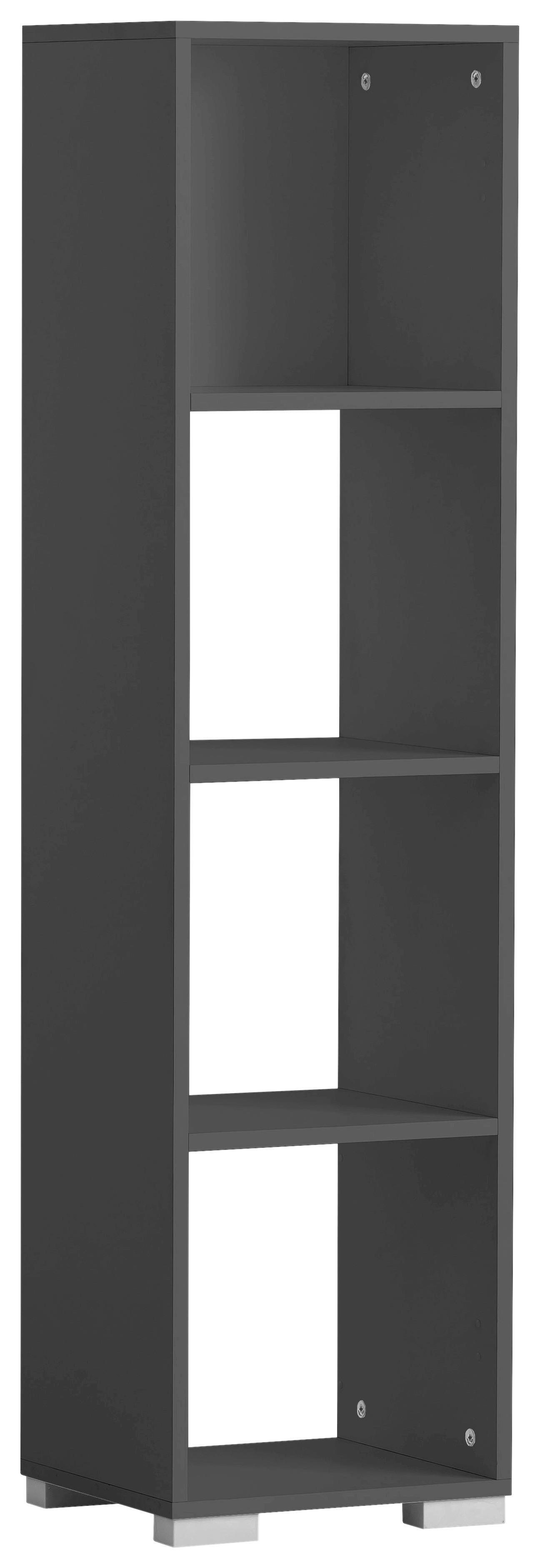 Aktenregal Niels Anthrazit B: 36,3 cm - Weiß, MODERN, Holzwerkstoff (36,3/142,7/33cm) - MID.YOU