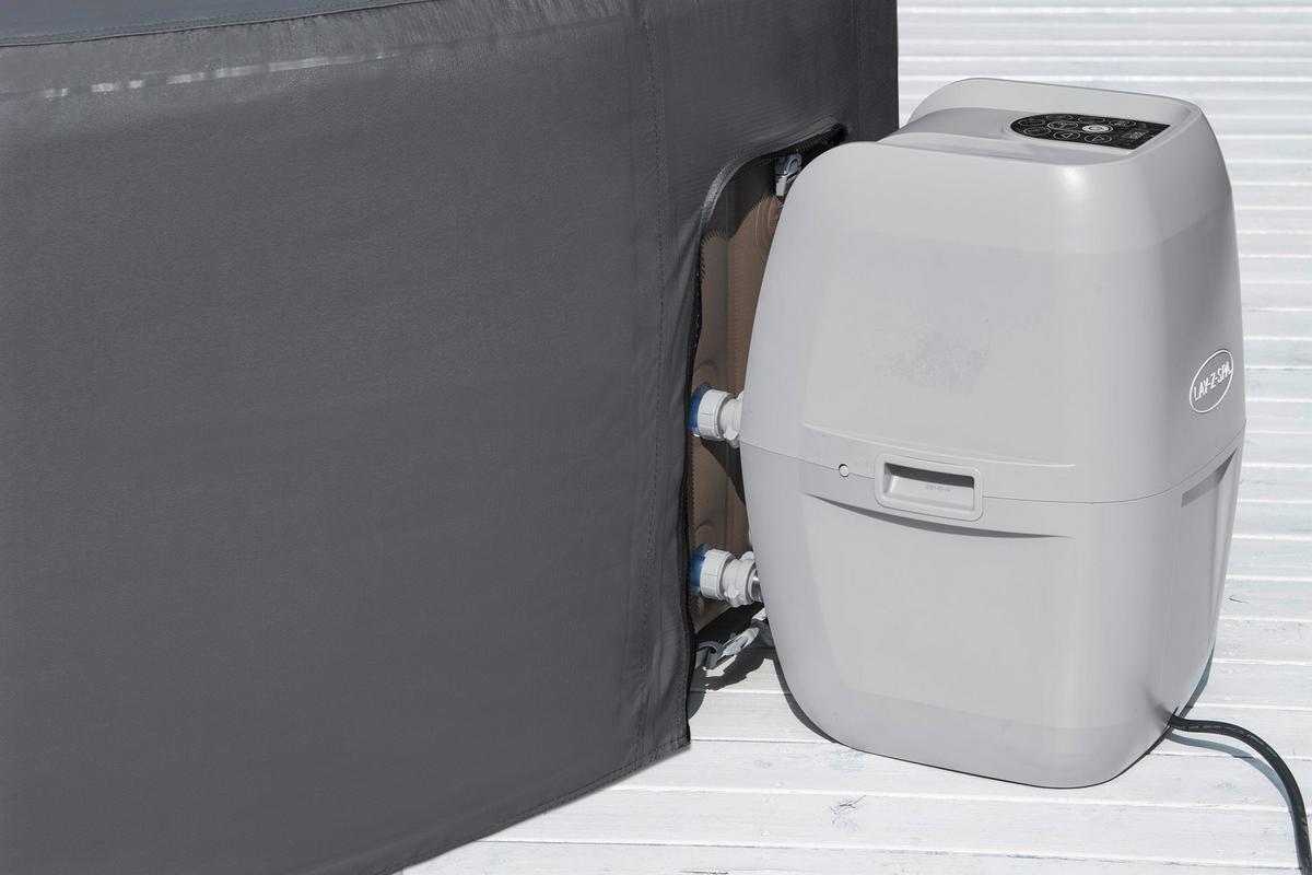 Whirlpoolabdeckung Lenora - Dunkelgrau, KONVENTIONELL, Kunststoff (196/71cm) - Bestway
