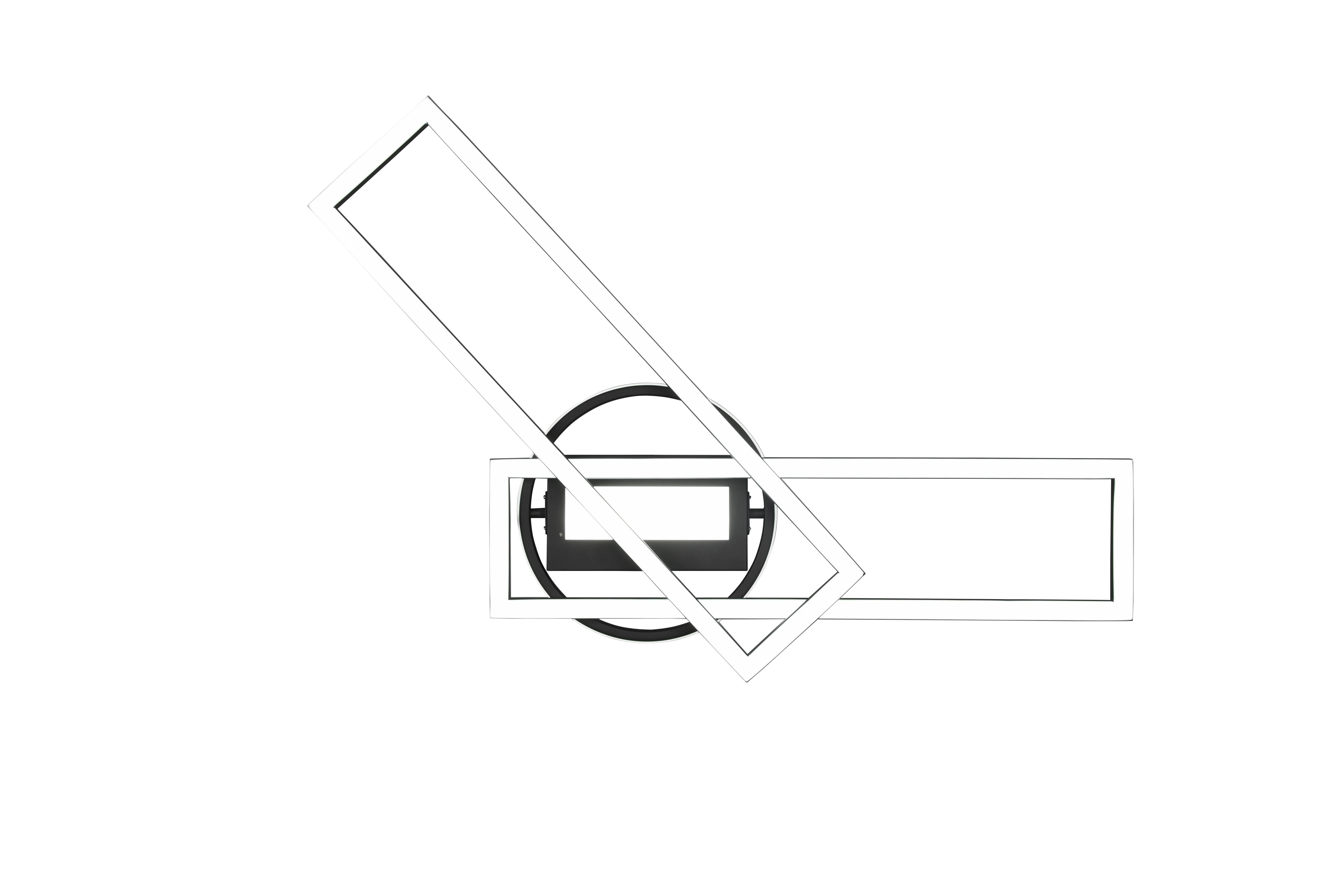 Led-deckenleuchte R67183132 Twister - Schwarz, Basics, Metall (90,5/24,5/8,5cm)