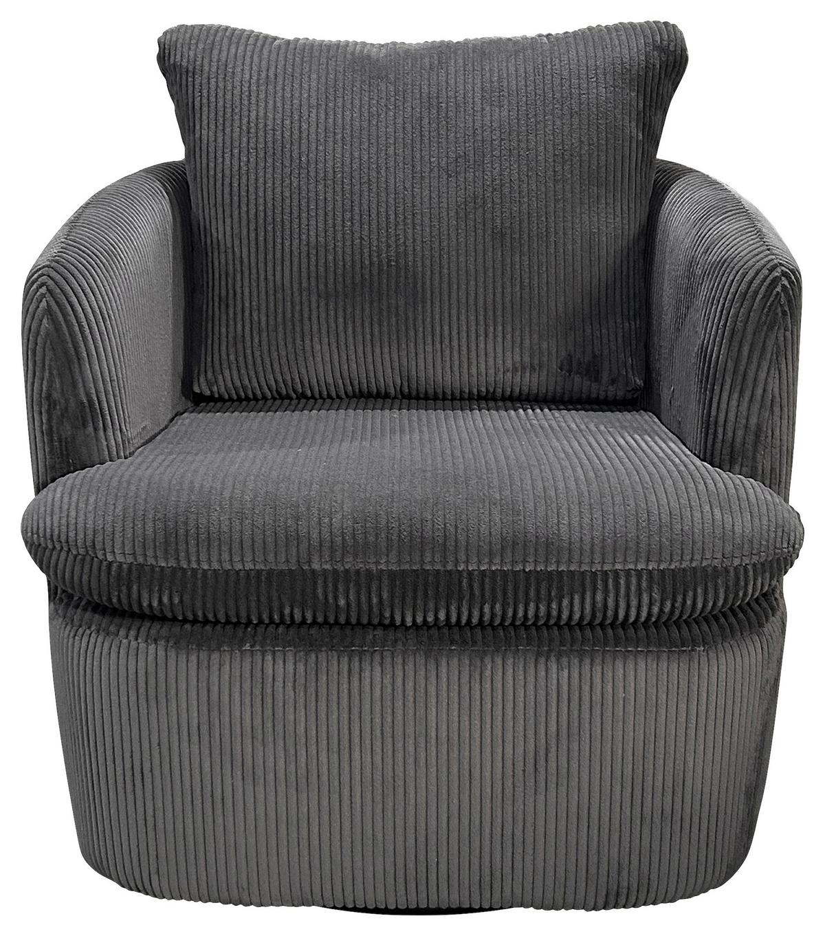 Sessel Harmony Dunkelgrau B: 72 cm - Dunkelgrau, Basics, Textil (72/78/77cm) - MID.YOU