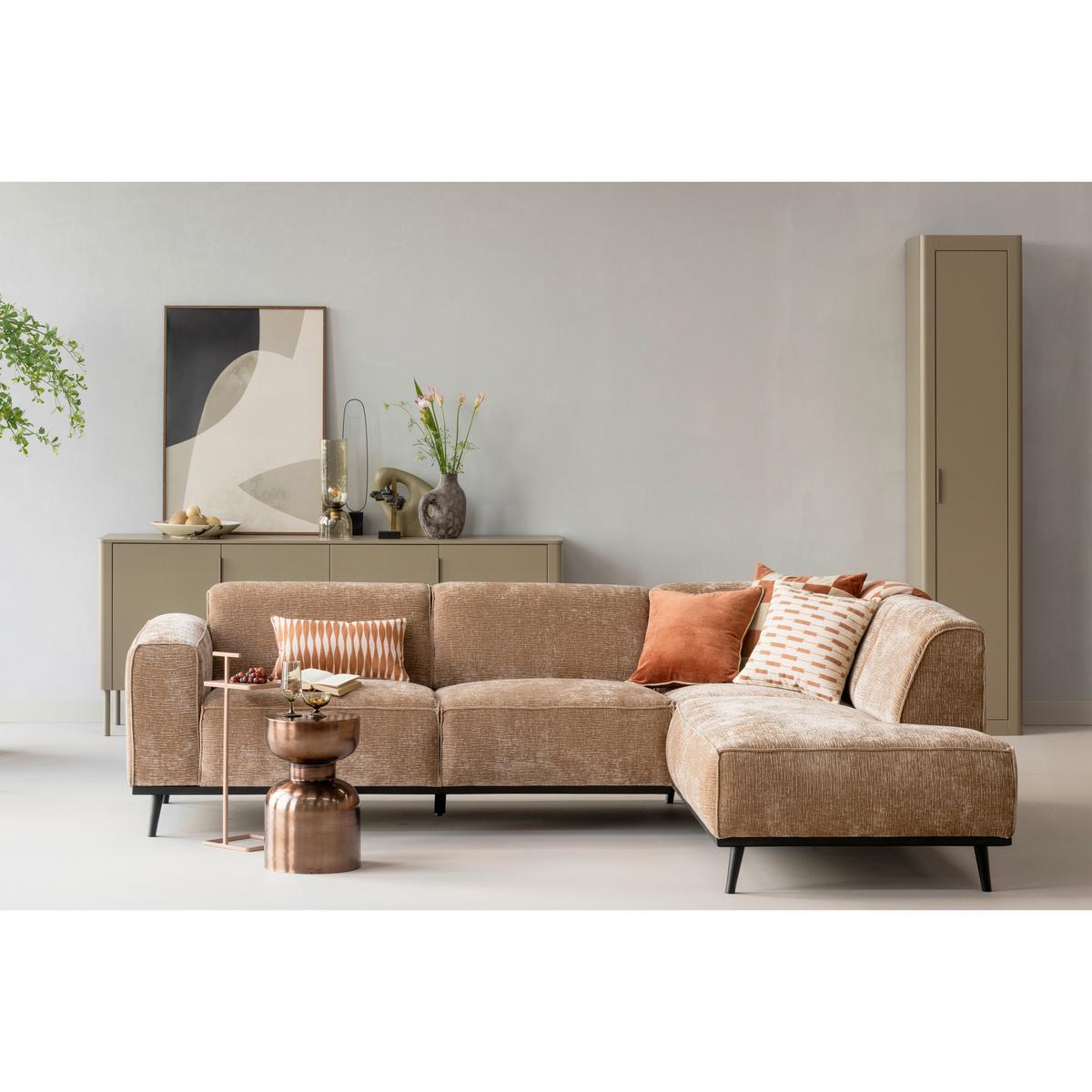 ECKSOFA Statement Taupe 274x210cm - Taupe/Schwarz, MODERN, Textil (274/210cm) - Livetastic