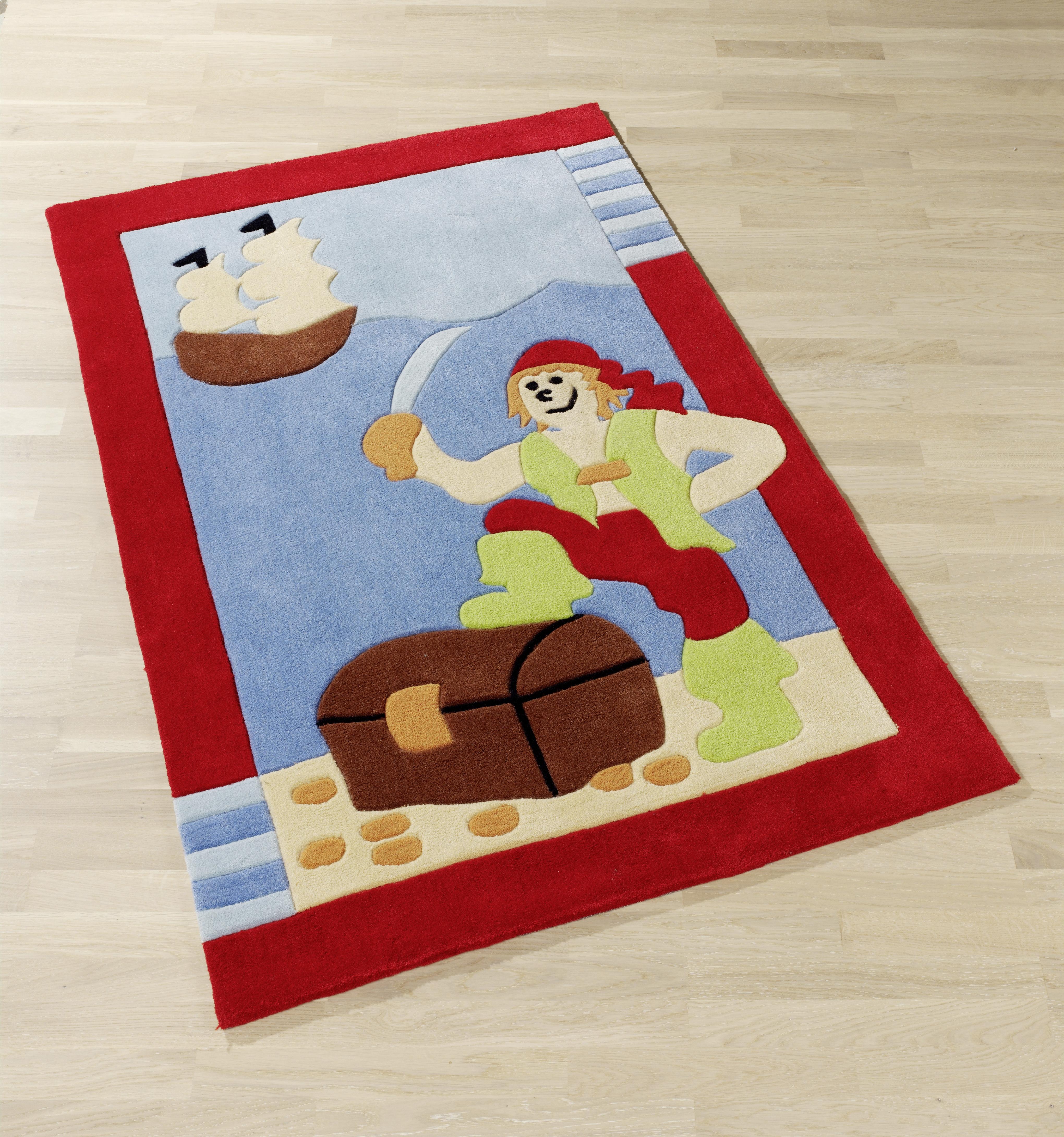 Kinderteppich Bc-1364-01 - Blau/Rot, Trend, Textil (110/170cm)