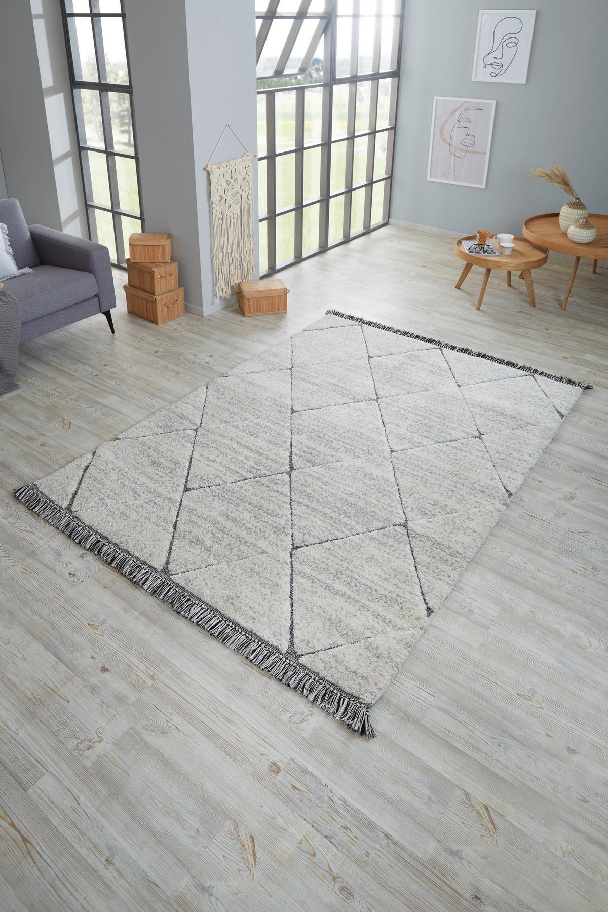 Hochflor Teppich Creme Avelia 80x150 Cm - Creme, Basics, Textil (80/150cm) - James Wood