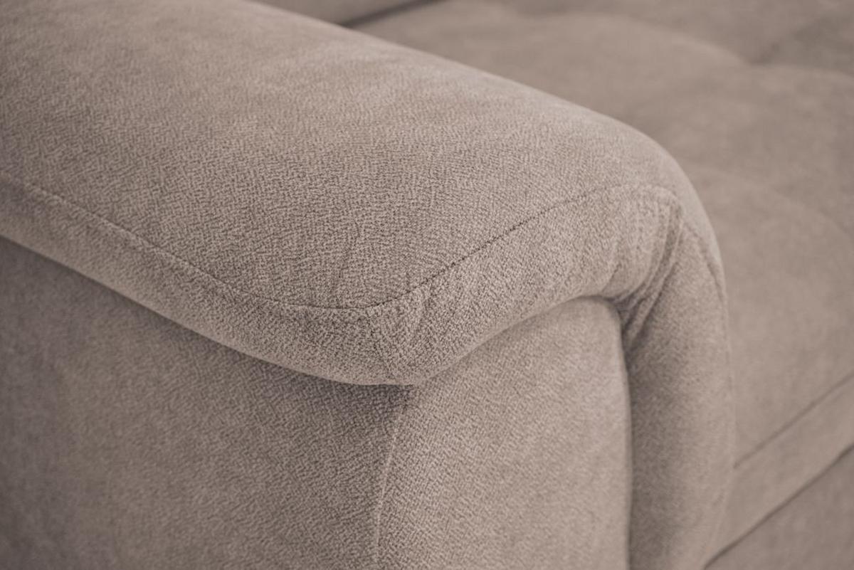 Rohová sedačka FALCO, pravá, šedobéžová žinylka,2x op.hlavy - černá/šedobéžová, Konvenční, dřevo/kompozitní dřevo (251/183cm) - Ondega