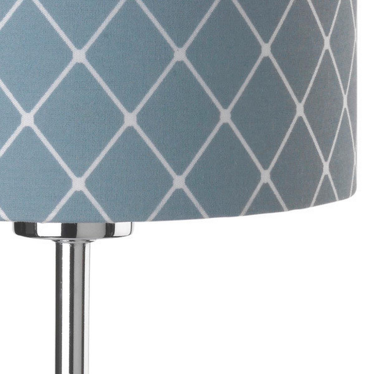 Tischleuchte 5006/L - Blau/Weiß, KONVENTIONELL, Textil/Metall (15/35cm)