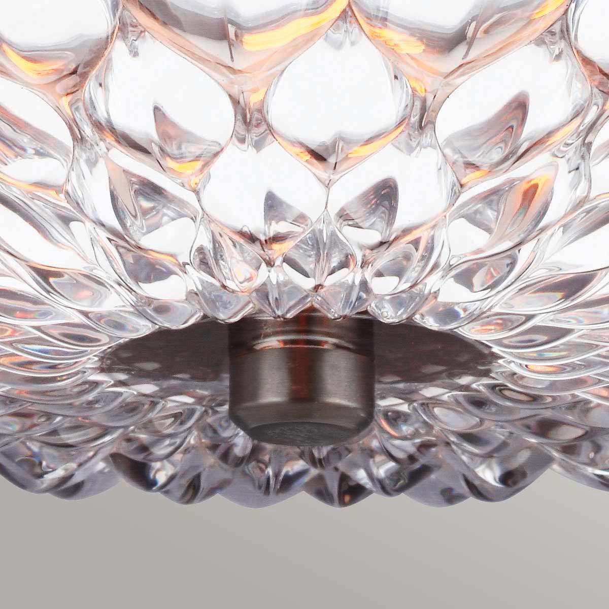 Deckenleuchte Fe-Botanic-F-S - Messingfarben/Braun, KONVENTIONELL, Glas/Metall (35.2/13.7cm) - Elstead Lighting