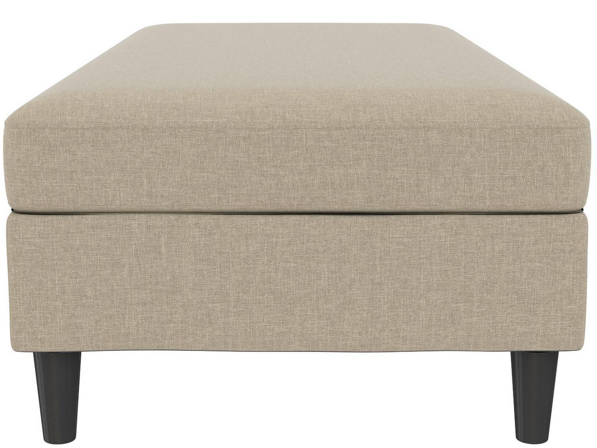 Hocker Hannover Cappuccino, mit Stauraum - Schwarz/Cappuccino, Basics, Textil (130/43/69cm) - Livetastic
