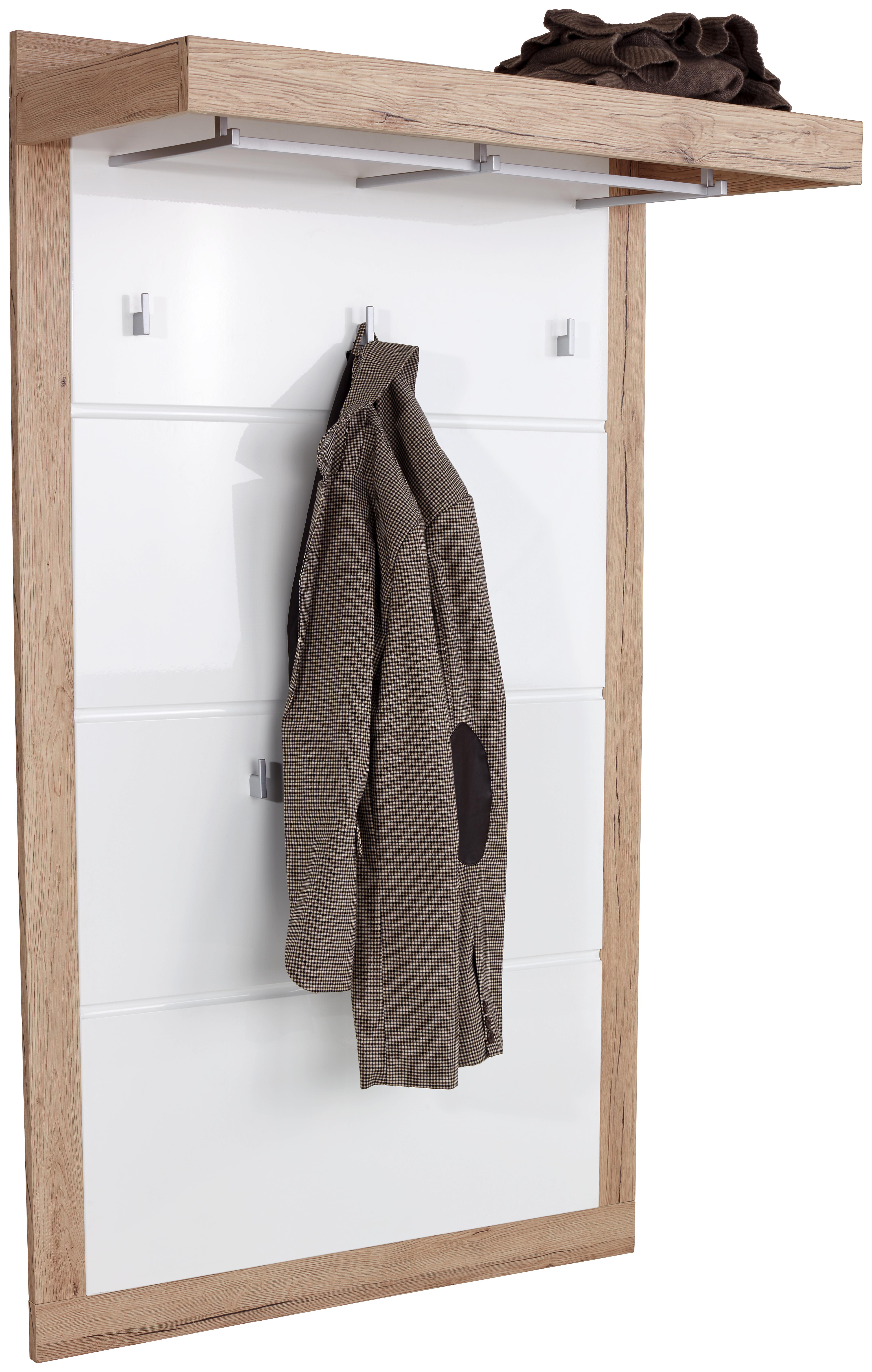 Előszobapanel Malta - Tölgyfa/Fehér, modern, Faalapú anyag (94,9/147,7/34cm)