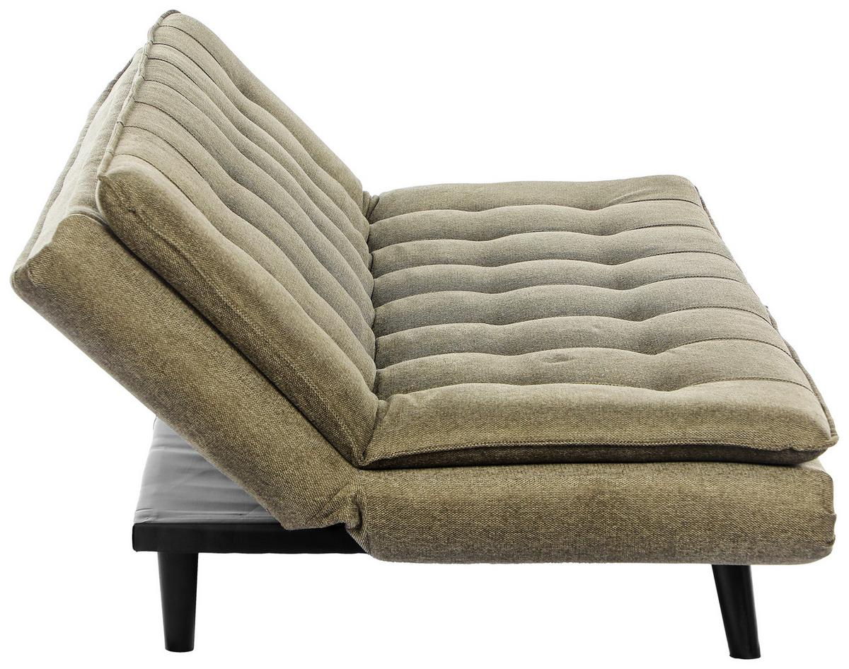 Rozkládací pohovka SUN, zelená, sklopná, max. 360 kg - černá/zelená, Moderní, dřevo/textil (190/83/93cm) - Mömax