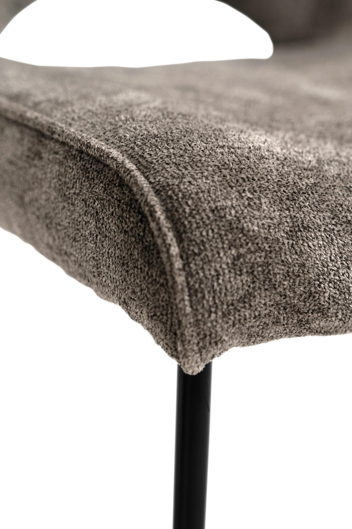 Stuhl Tom 70a - Schwarz/Grau, MODERN, Textil/Metall (49/83,5/59,5cm) - MID.YOU