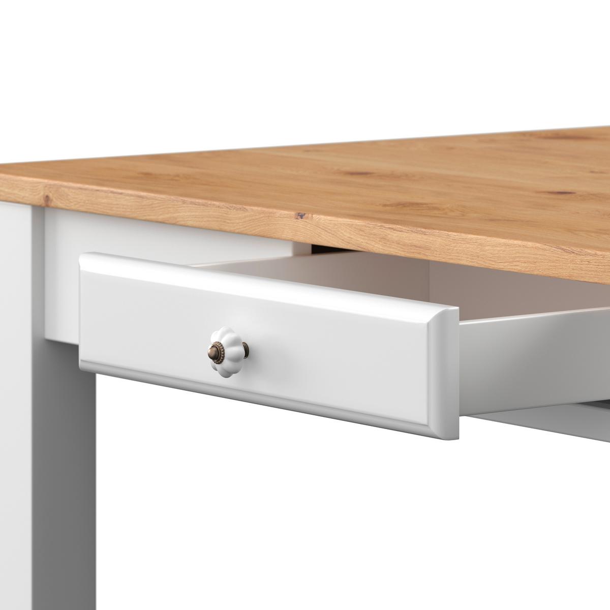 Jídelní stůl CAMDEN CAMDEN 140x90 - bílá/barvy borovice, Moderní, dřevo/kompozitní dřevo (140/79/90cm) - Bessagi Home