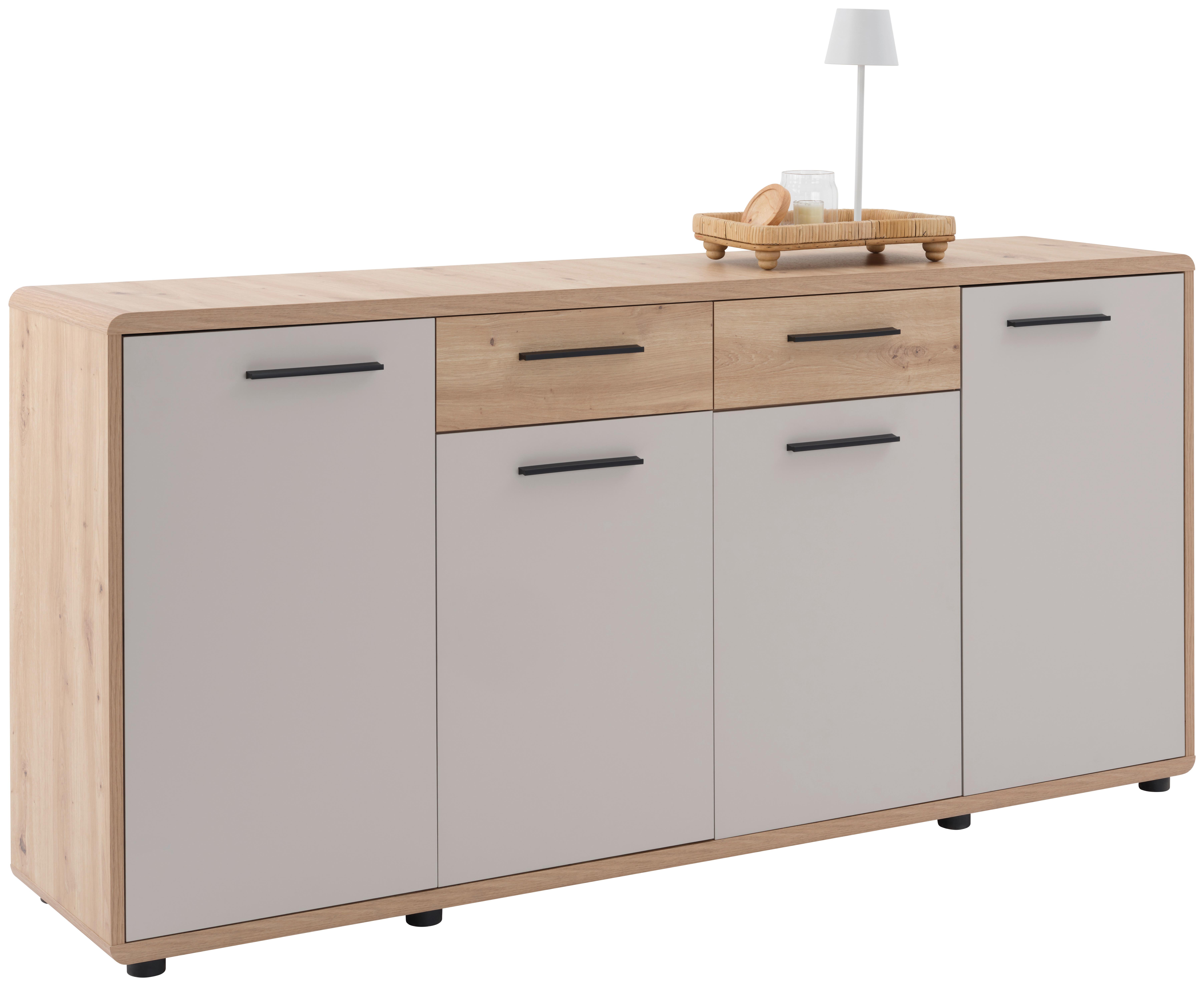 Kommode Fontana Plus,b:174,4cm Artisan Eiche Dekor/kaschmir - Kaschmir/Eiche Artisan, MODERN, Holzwerkstoff (174,4/87,2/40cm)