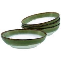 Schüsselset 4 -teilig. Cascade Steinzeug, Weiß/grün - Weiß/Grün, Design, Keramik - Creatable