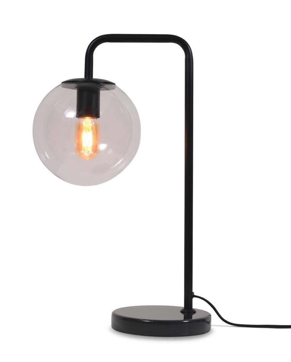 Tischleuchte Warsaw/t/b - Transparent/Schwarz, Trend, Glas (32/20/53cm) - It's about Romi