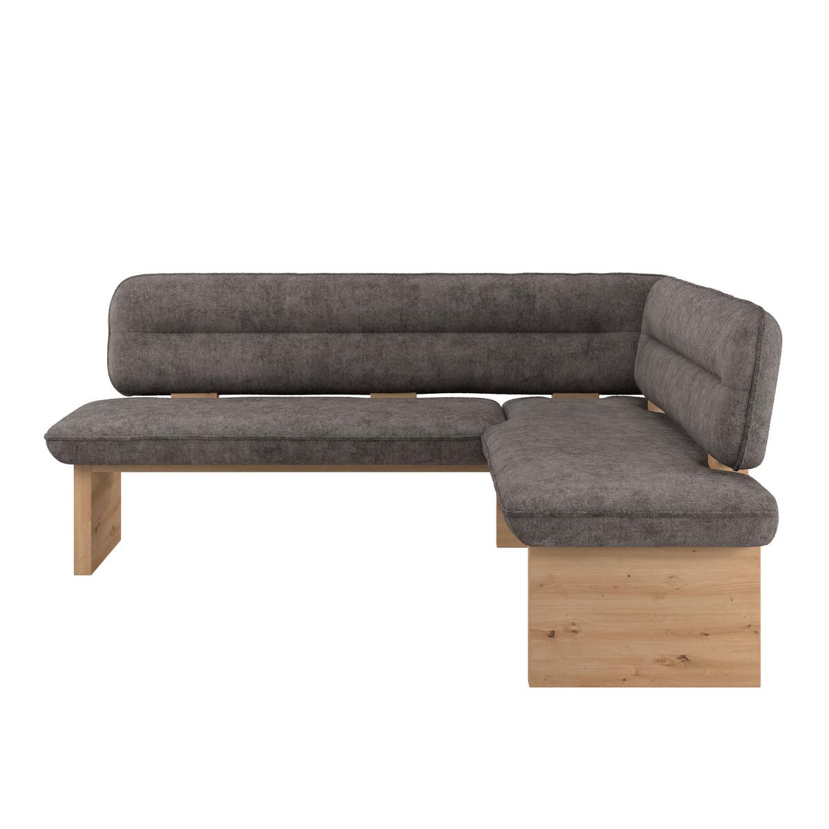 Eckbank Beluna Ii Webstoff Grau, B: 212cm - Eichefarben/Grau, KONVENTIONELL, Holz/Textil (212/170cm) - James Wood