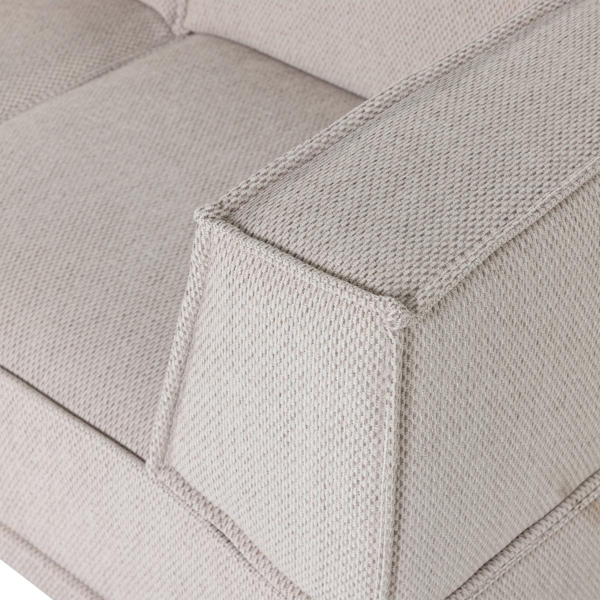 ECKSOFA Manu Naturfarben 160x286cm - Schwarz/Naturfarben, MODERN, Textil (160/286cm) - Livetastic