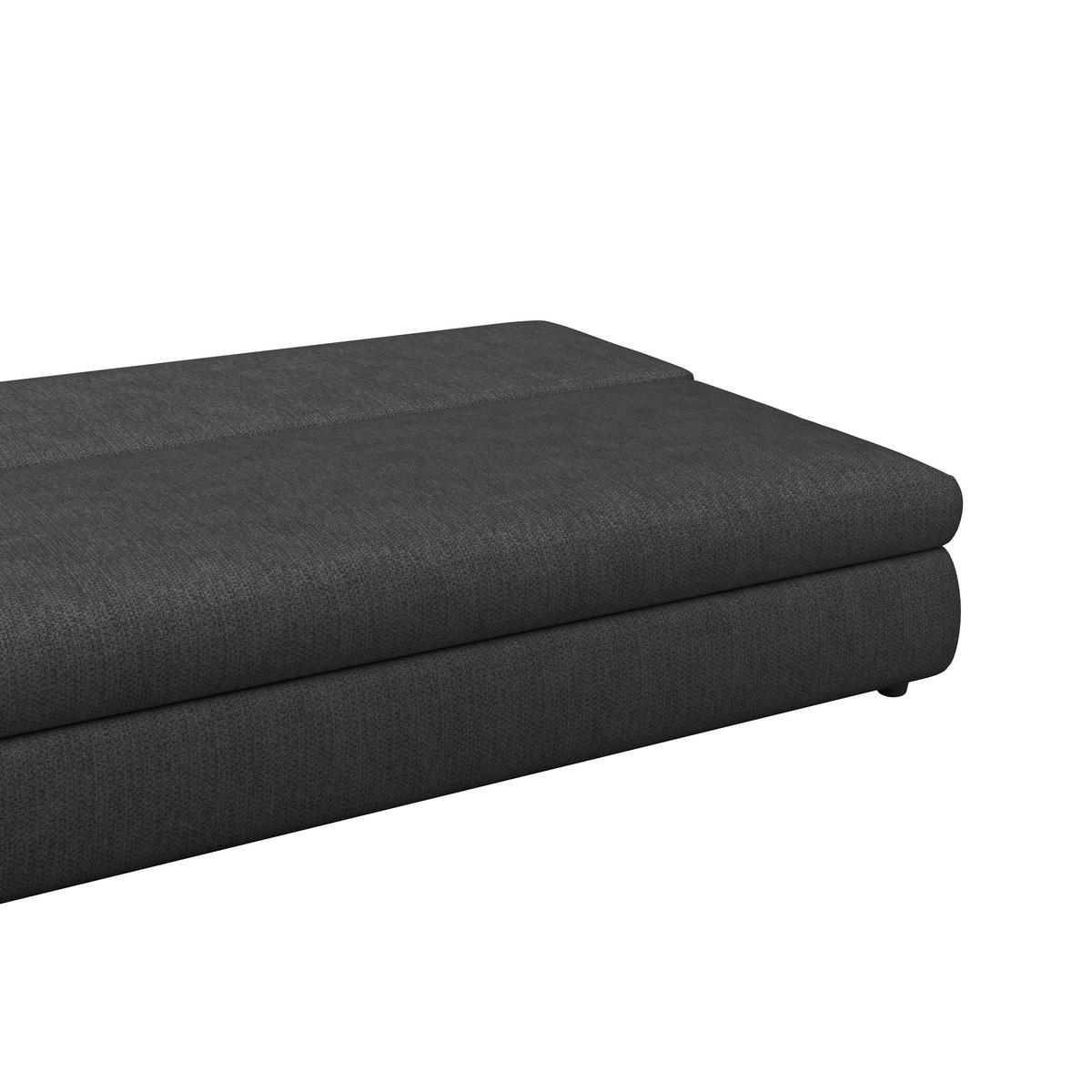 3-Sitzer-Sofa Mit Schlaffunktion Olso Schwarz - Schwarz, Trend, Holz/Kunststoff (205/72/100cm)