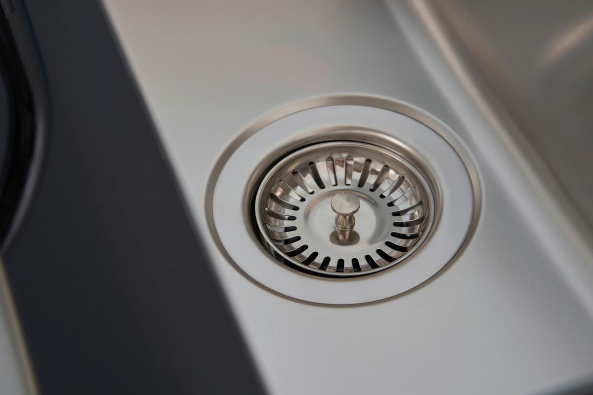 Spüle Respekta Glasspüle 100 X 50 cm - Schwarz, Trend, Glas/Metall (100/21/50cm) - Respekta