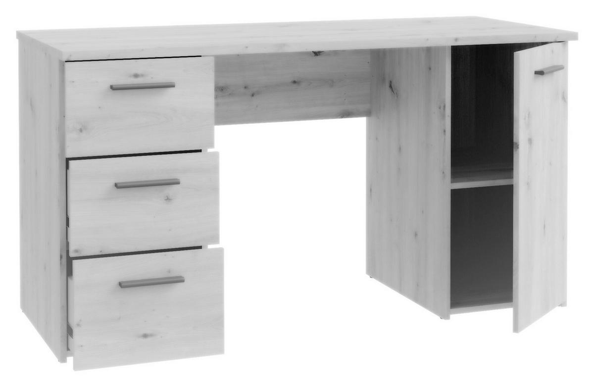 Íróasztal Net 307 - tölgyfa színű, Modern, faalapú anyag (138,2/75,3/60cm)