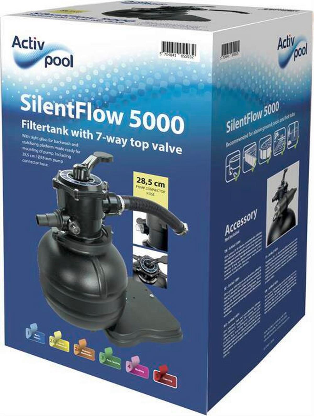 Filtersystem Silentflow 5000 ohne Pumpe - Schwarz, Basics, Kunststoff (35/59/37cm)