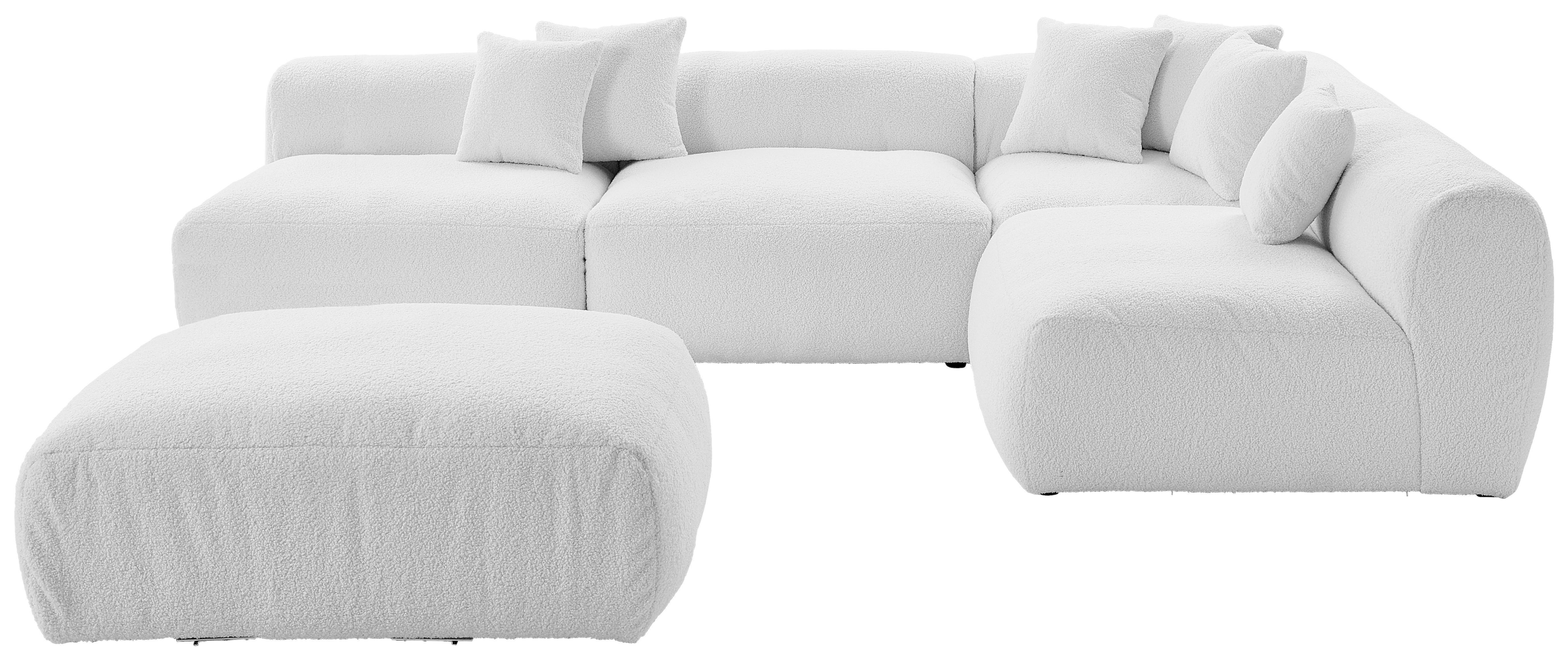 Ecksofa Bloom - Weiß, Trend, Textil (315/235cm) - Livetastic