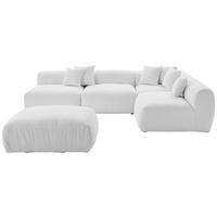 Ecksofa Bloom - Weiß, Trend, Textil (315/235cm) - Livetastic