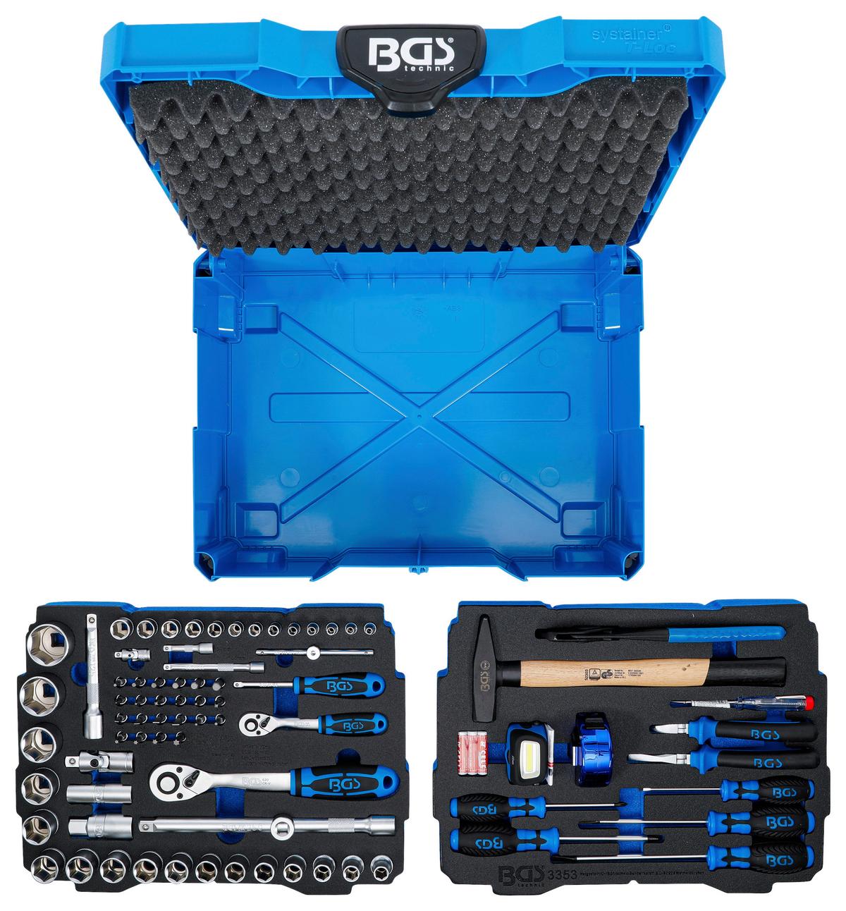 Steckschlüsselsatz Hammer-Zangen-Schraubendreher - Blau, Basics (41,8/30,3/16,6cm)