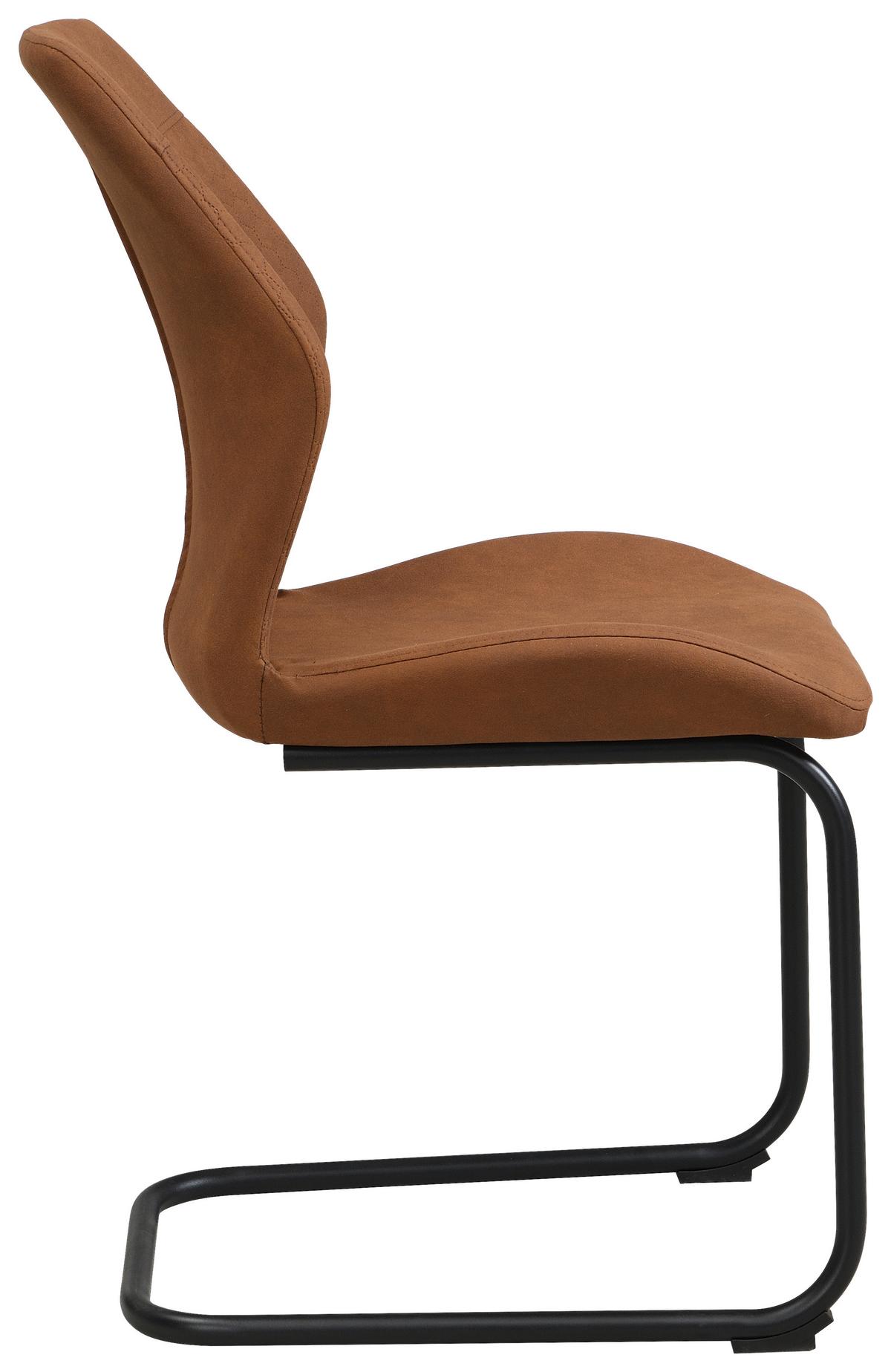 HOUPACÍ ŽIDLE ANIKA - černá/hnědá, Moderní, kov/textil (49/91/59cm) - Mömax
