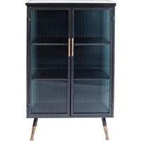 Highboard La Gomera - Anthrazit/Messingfarben, Trend, Glas/Holzwerkstoff (72/120/38cm) - Kare-Design