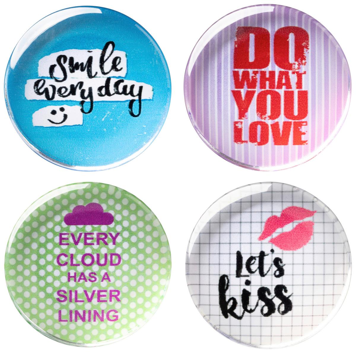 KÜHLSCHRANKMAGNET FINN - Multicolor, Basics, Glas (4cm) - Ondega
