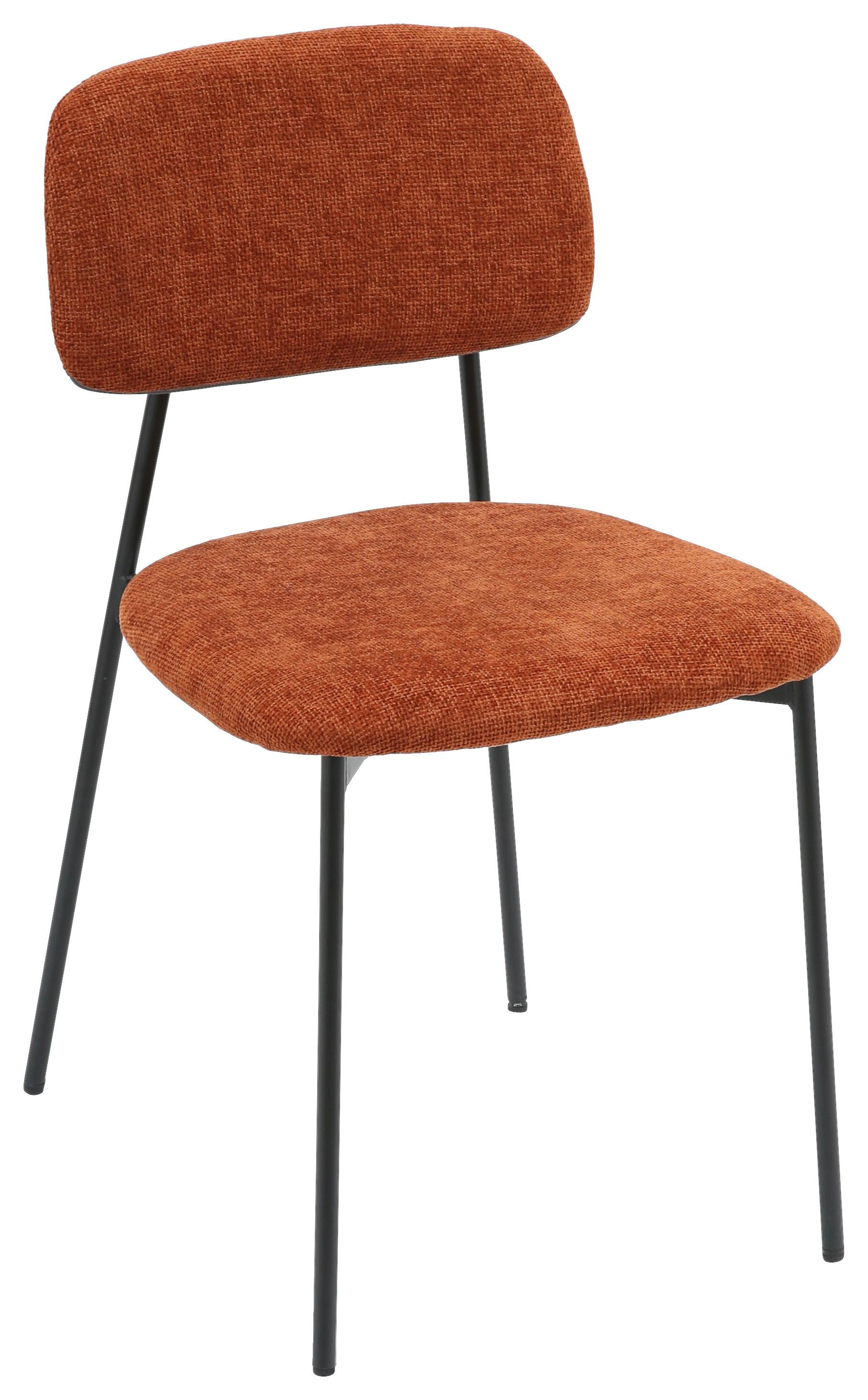 Židle Lara hnědá - černá/rezavá, Moderní, kov/textil (44/78,5/49cm) - Mömax