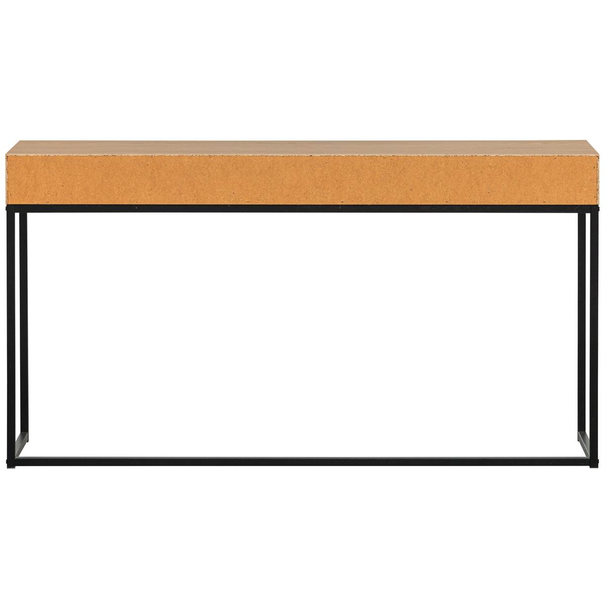 Schreibtisch Silas Eichefarben B: 140 Cm - Eichefarben/Schwarz, Design, Holz/Metall (140/44/75cm) - Livetastic